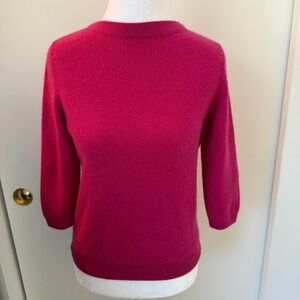 Talbots Fuchsia Crew Neck Cashmere Sweater